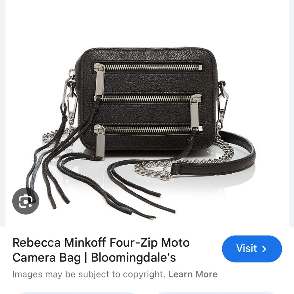 Rebecca Minkoff Moto Leather Black camera bag